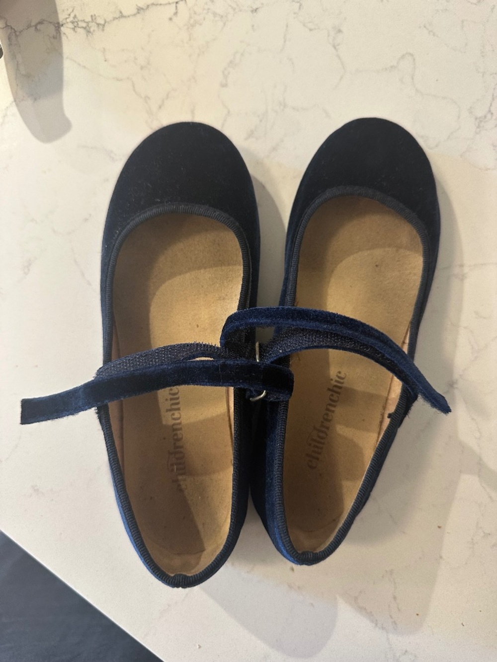 CHILDRENCHIC velvet Mary Jane shoe, navy, 2/33